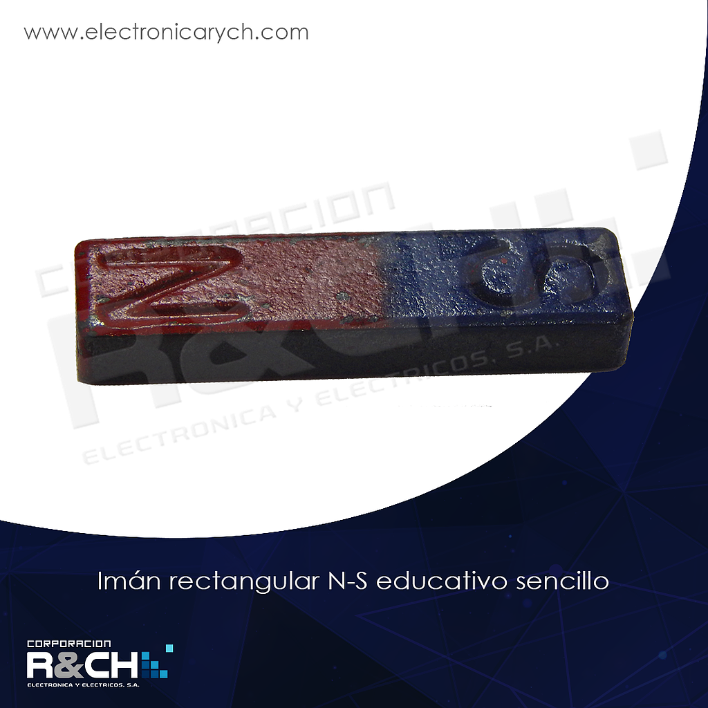 IM-425 imán rectangular N-S educativo sencillo