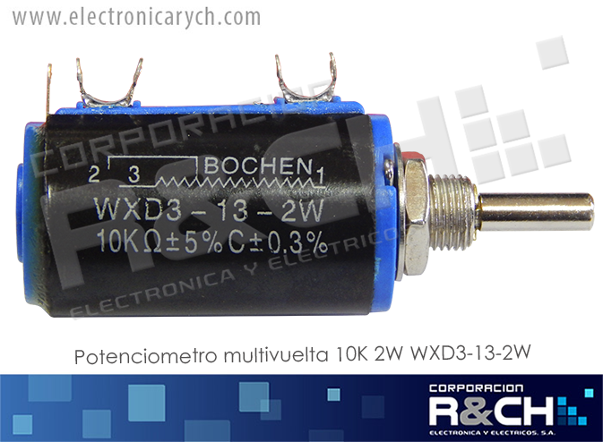 PT-WXD3-13-2W Potenciometro Multivuelta 10K 2W WXD3-13-2W