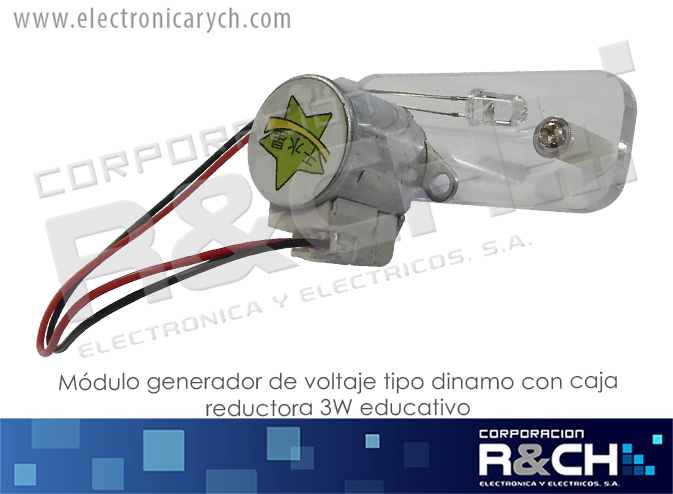 MD-GS24 modulo generador de voltaje tipo dinamo con caja reductora 3Veducativo