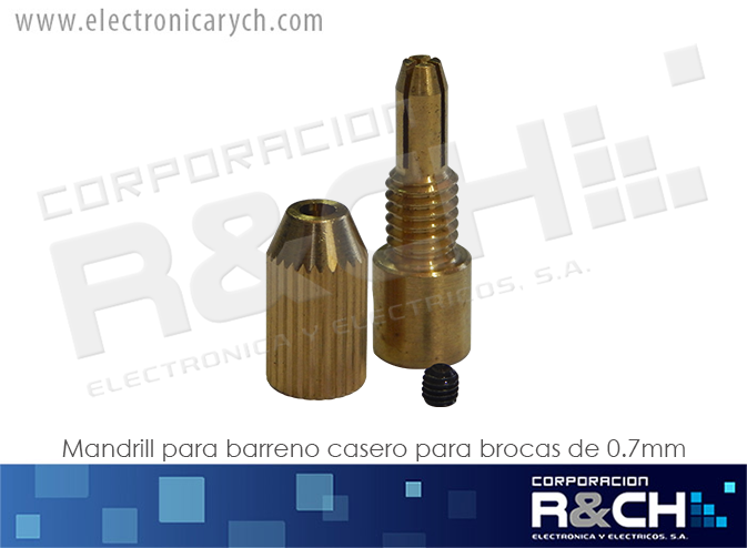 BC-123.7 mandrill para barreno casero para brocas de 0.7mm