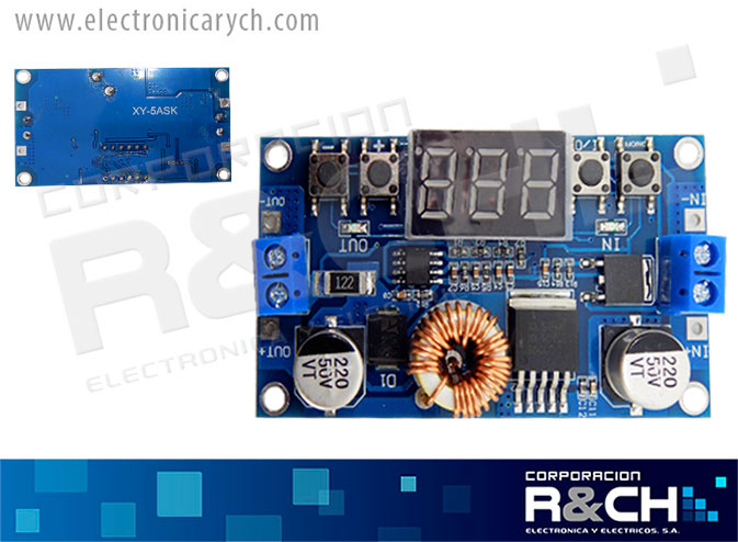 MD-4015-3 modulo regulador de voltaje DC-DC 5A 75W Vi.=4-38, Vo=2-36 step down