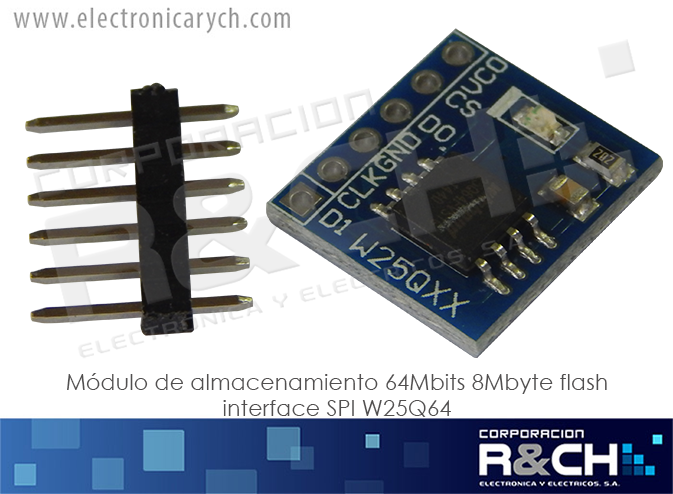 MD-W25Q64 modulo de almacenamiento 64Mbits 8Mbyte flash interface SPI W25Q64