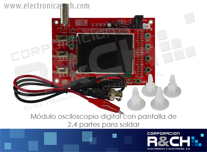 MD-DS0138-1 modulo osciloscopio digital con pantalla de 2.4¨ partes para soldar