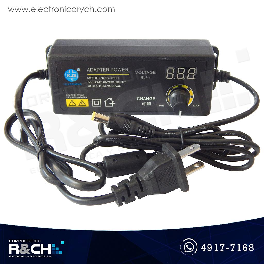 AD-KJS1509 Adaptador variable VDCo=3-24V 60W, VAC=100-240, con indicador digital