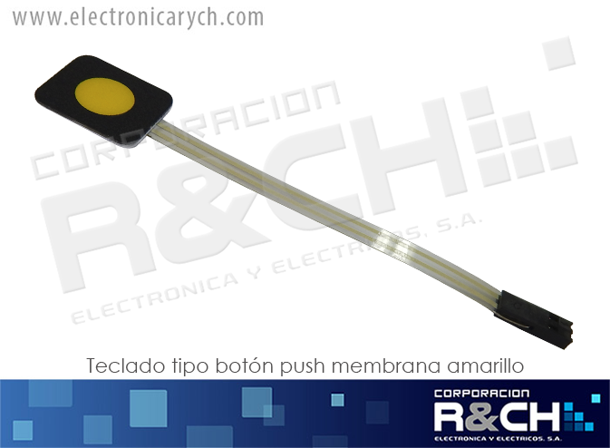 SW-717 teclado tipo boton push membrana amarillo