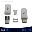 PL-USBM Plug micro USB macho para cablear  tapa negro u blanco