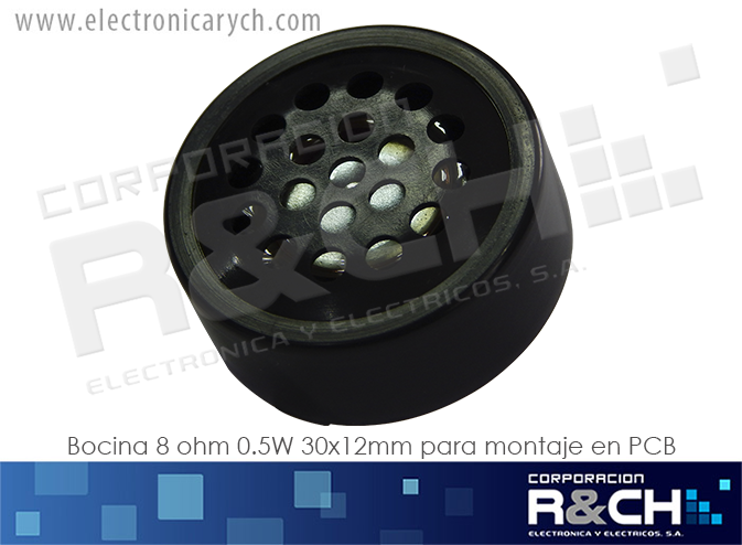 BC-3008 bocina 8 ohm 0.5W 30x12mm para montaje en PCB