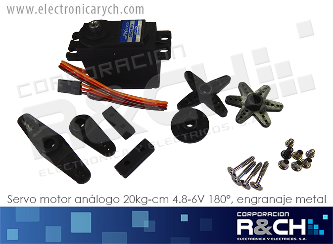 MT-PS5521MG servo motor analogo 20kg-cm 4.8-6V 180°  engranje metal