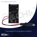 PR-B9VP porta bateria 9V con protector y plug DC