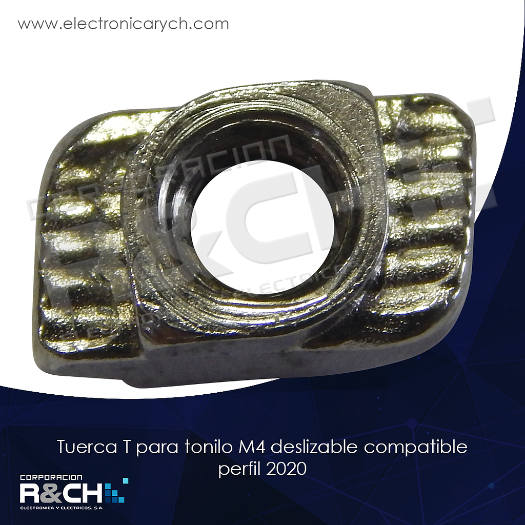 TOR-287 tuerca T para tornillo M4 deslizable compatible perfil 2020
