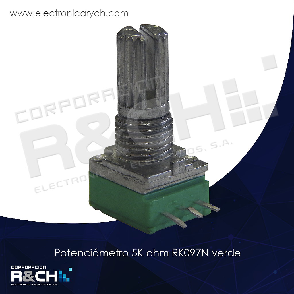 PT-5K97N potenciometro 5K ohm RK097N verde