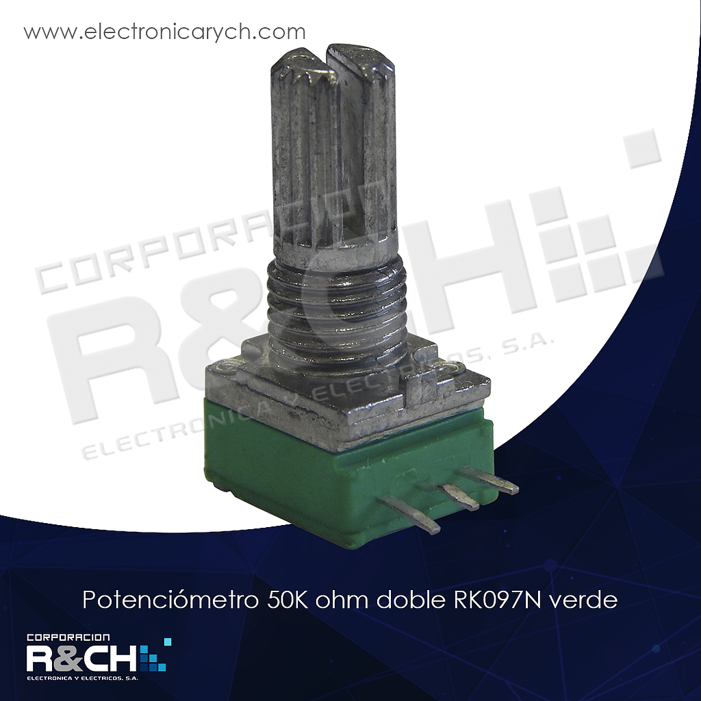 PT-50K97N potenciometro 50K ohm RK097N verde
