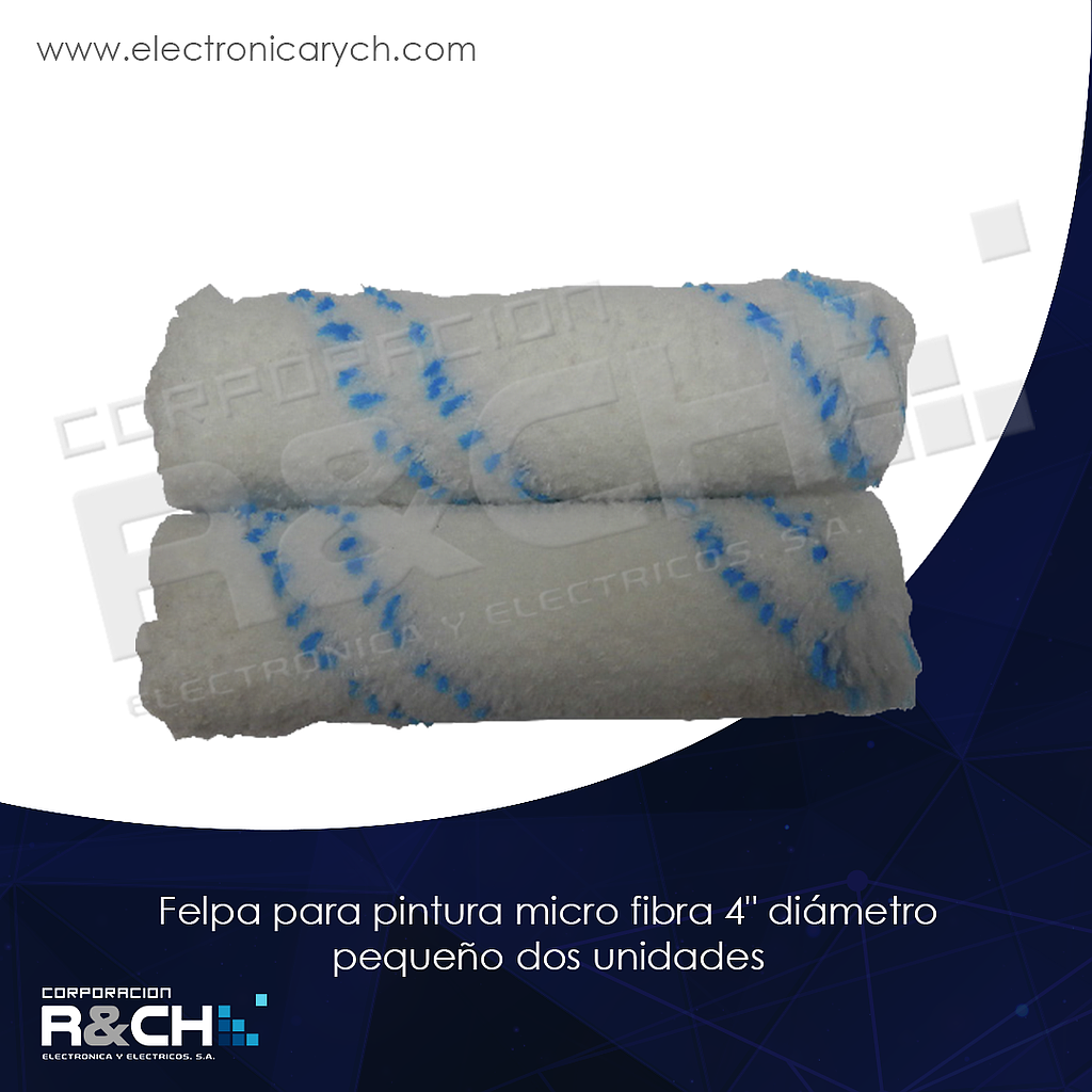 HM-80-MOP4-2 felpa para pintura micro fibra 4" diametro pequeño dos unidades
