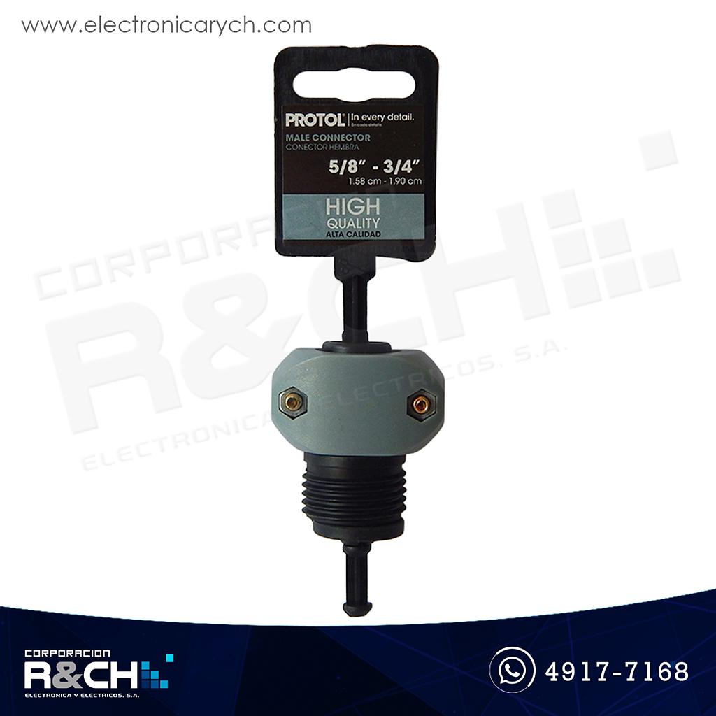 HM-80-N12 Conecor macho para manguera 5/8" a 3/4"