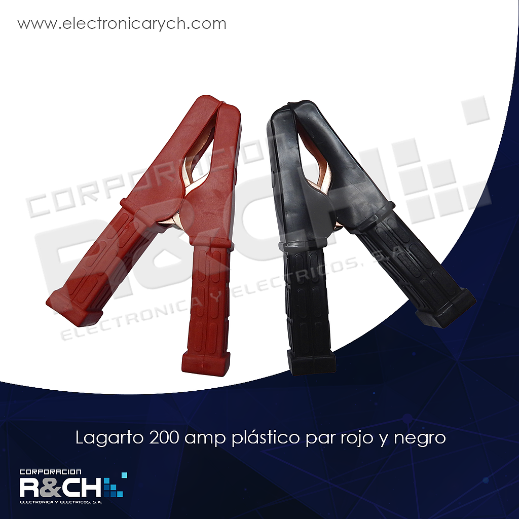 TM-390 lagarto 200 amp plastico par rojo y negro NB-390