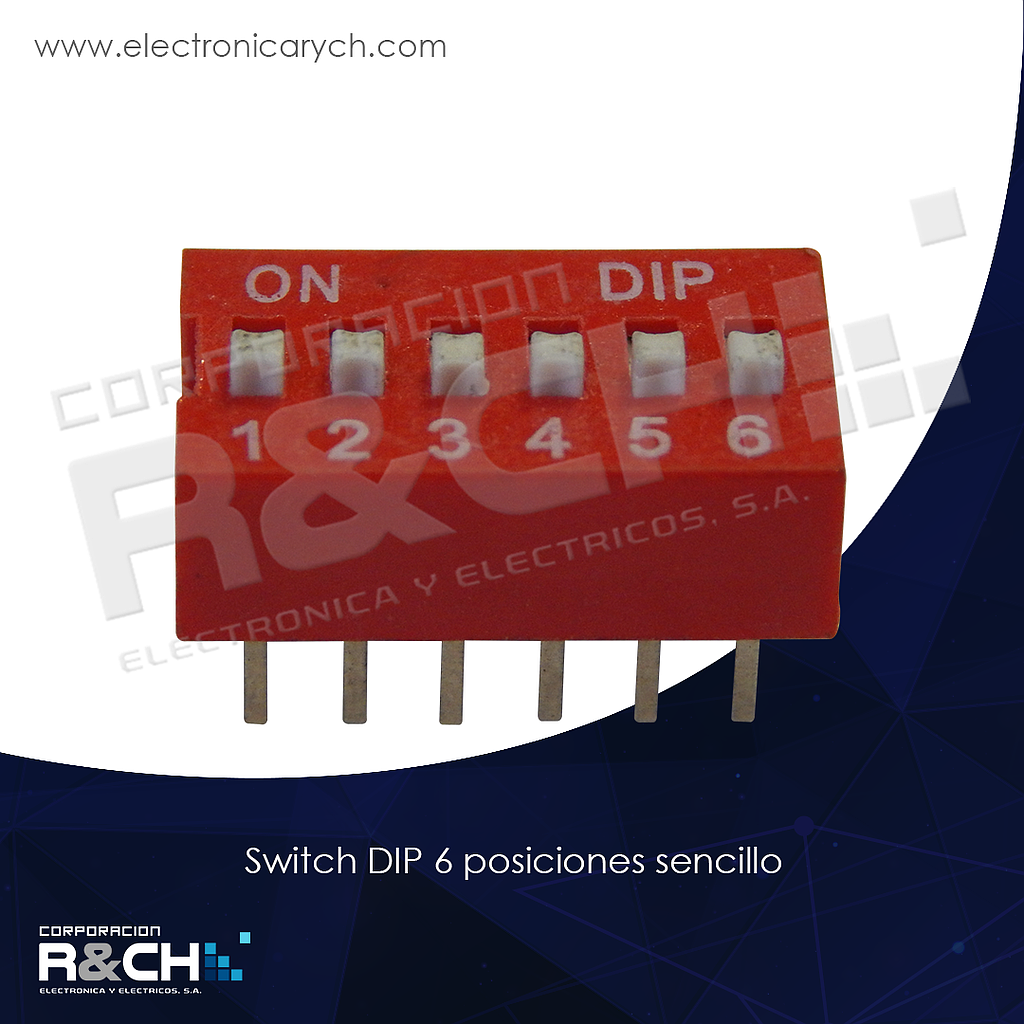 SW-DIP6 switch DIP 6 posiciones sencillo