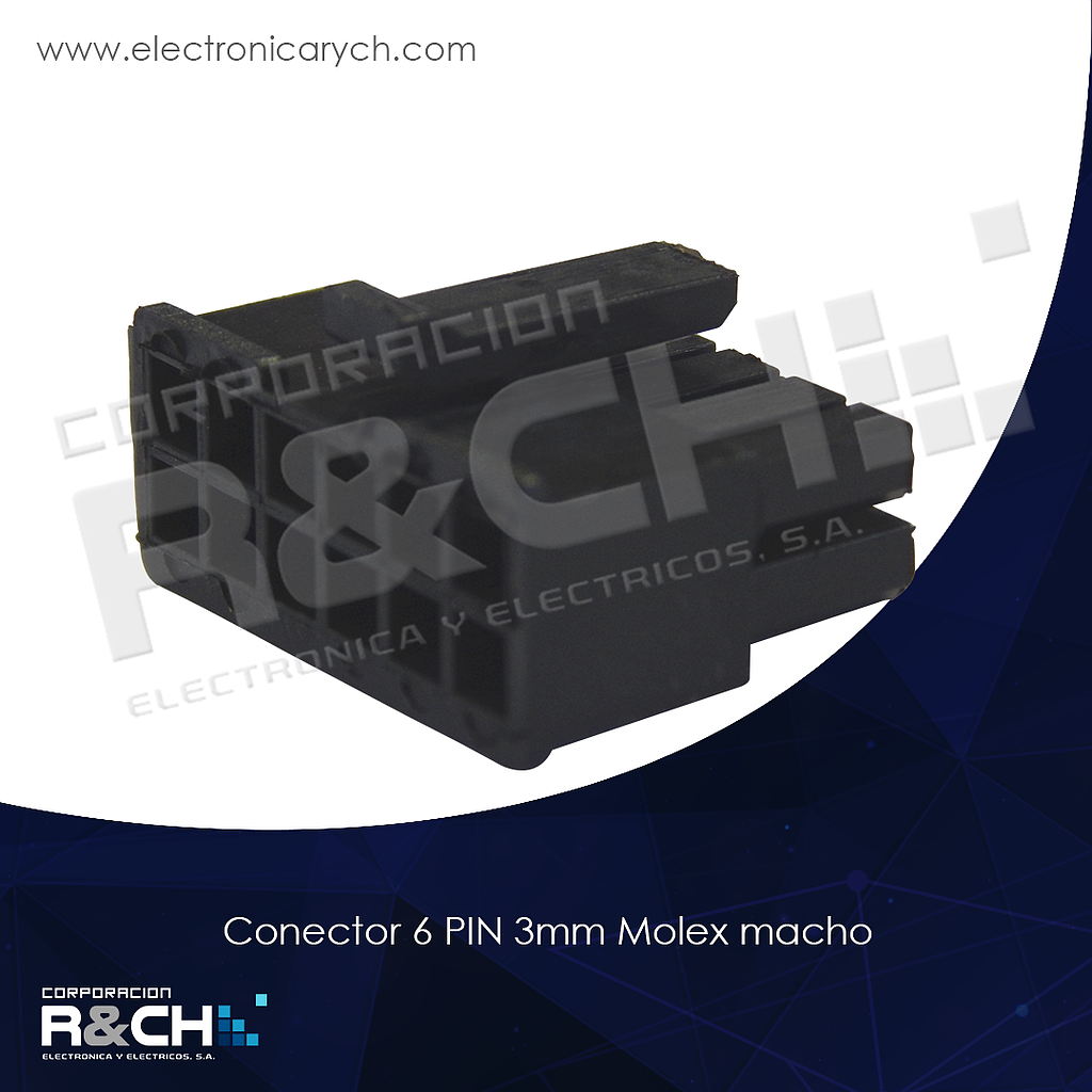CN-43025M6 conector 6 PIN 3mm Molex macho