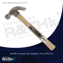 HM-80-MWC-16 martillo mango de madera 16oz PROTOL