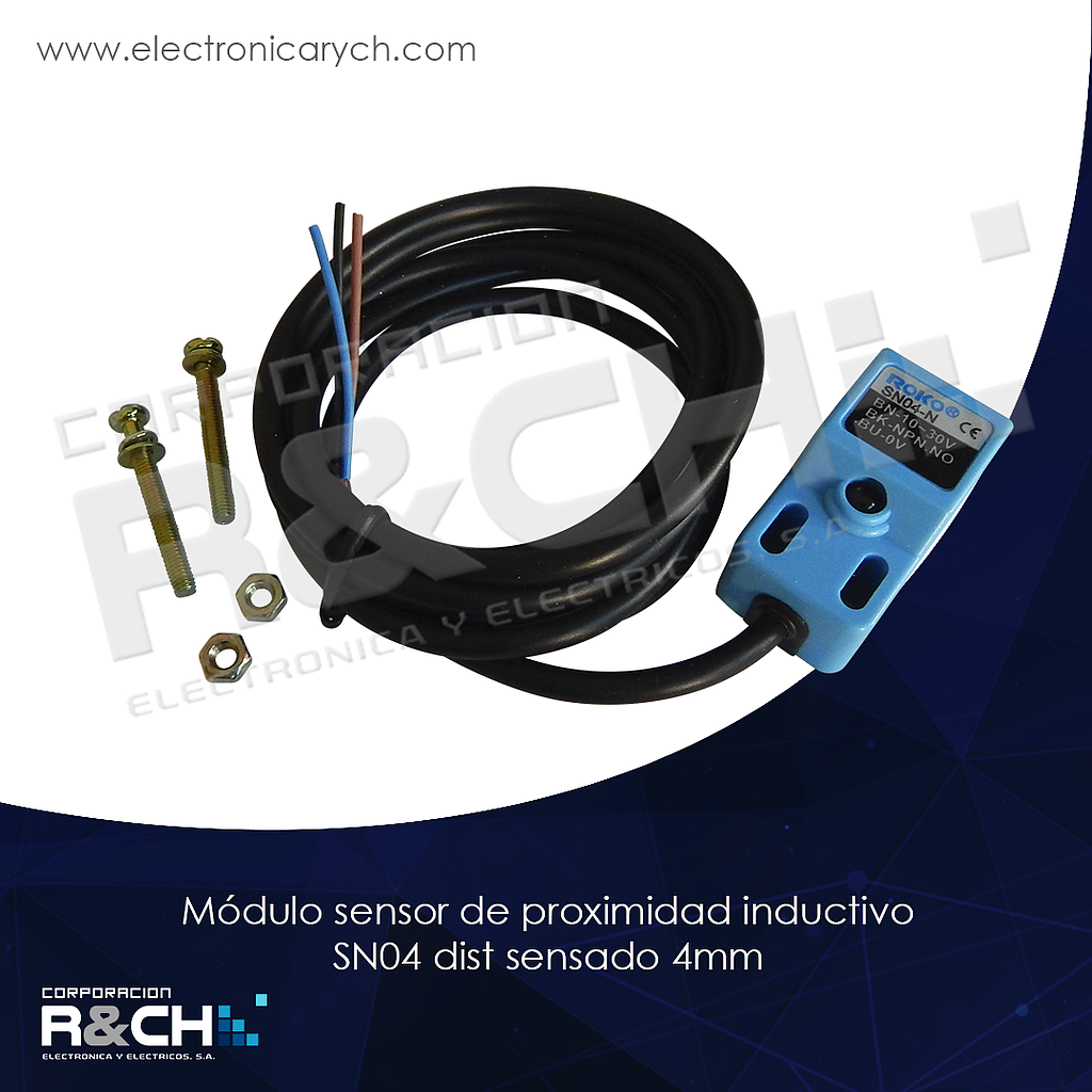 MD-SN04-N modulo sensor de proximidad inductivo SN04  dist sensado 4mm 10-30VCC