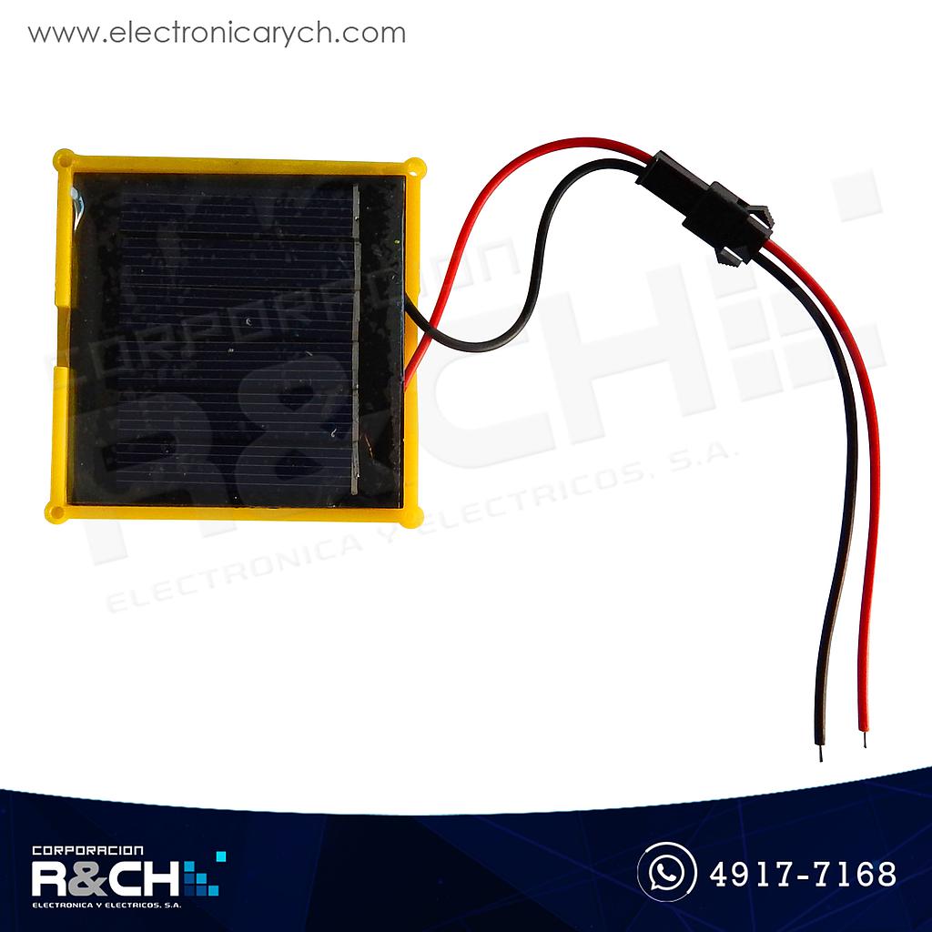 PS-3V Panel solar 3V 6x6cm 100mA monocrystalline incuye cables JST