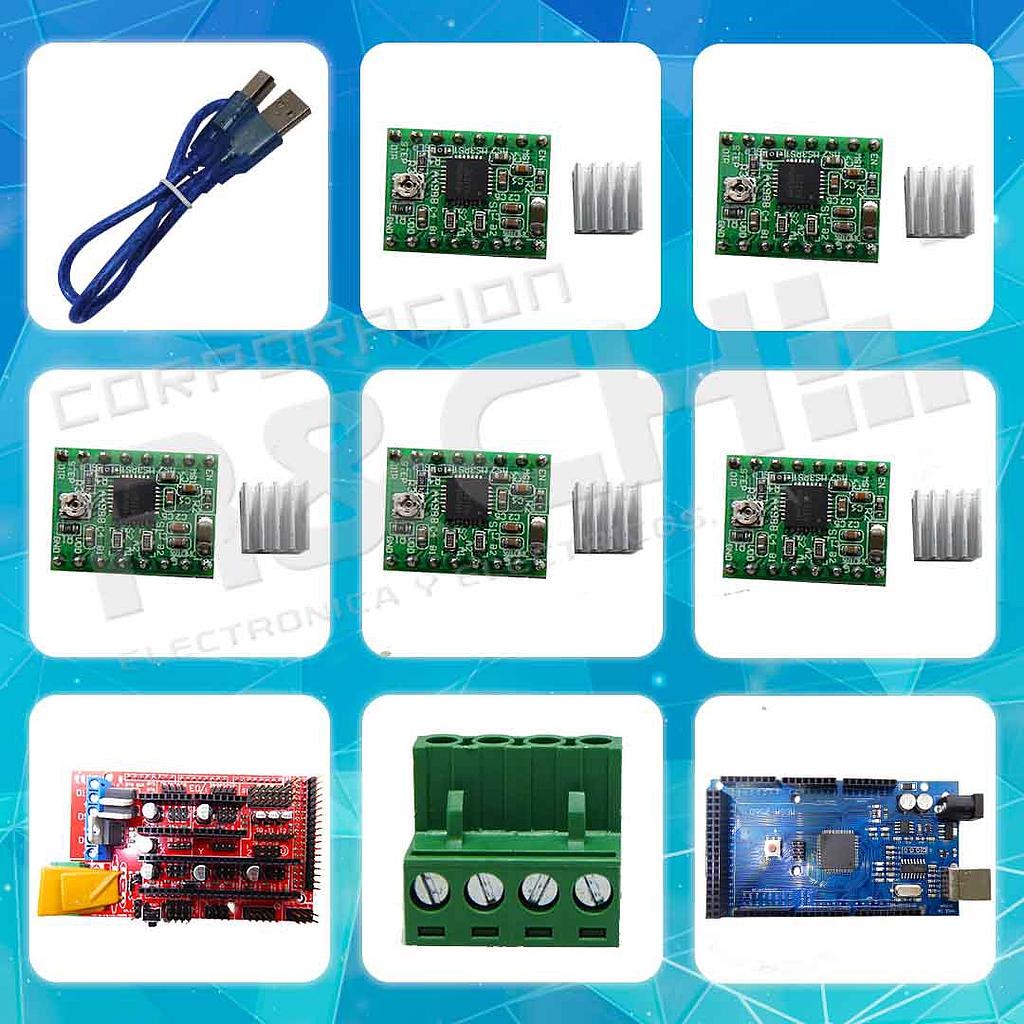 SX-1011 kit para impresora 3D con arduino mega y LCD 2004 con controladores