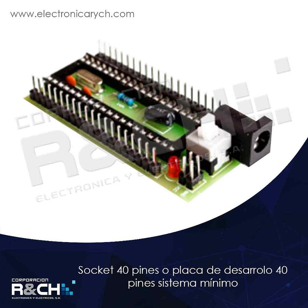 SK-51 socket 40 pines o placa de desarrolo 40 pines sistema mínimo STC89C52 STC12C5A60S2 STC11/10 series
