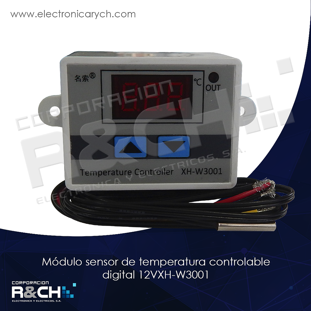 MD-XH-W3001 Modulo Sensor de Temperatura controlable digital 12V XH-W3001 Termostato