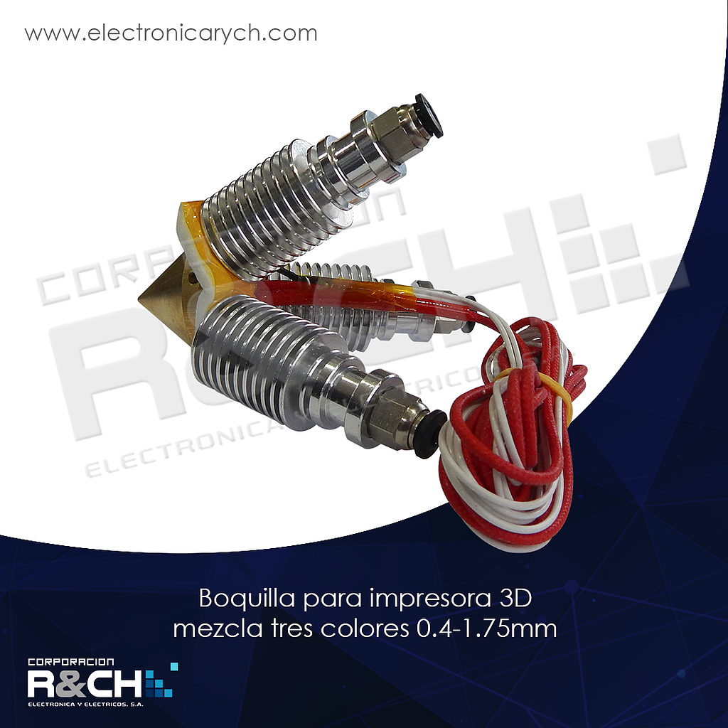 IP-3D726 boquilla para impresora 3D  mezcla tres colores  0.4-1.75mm