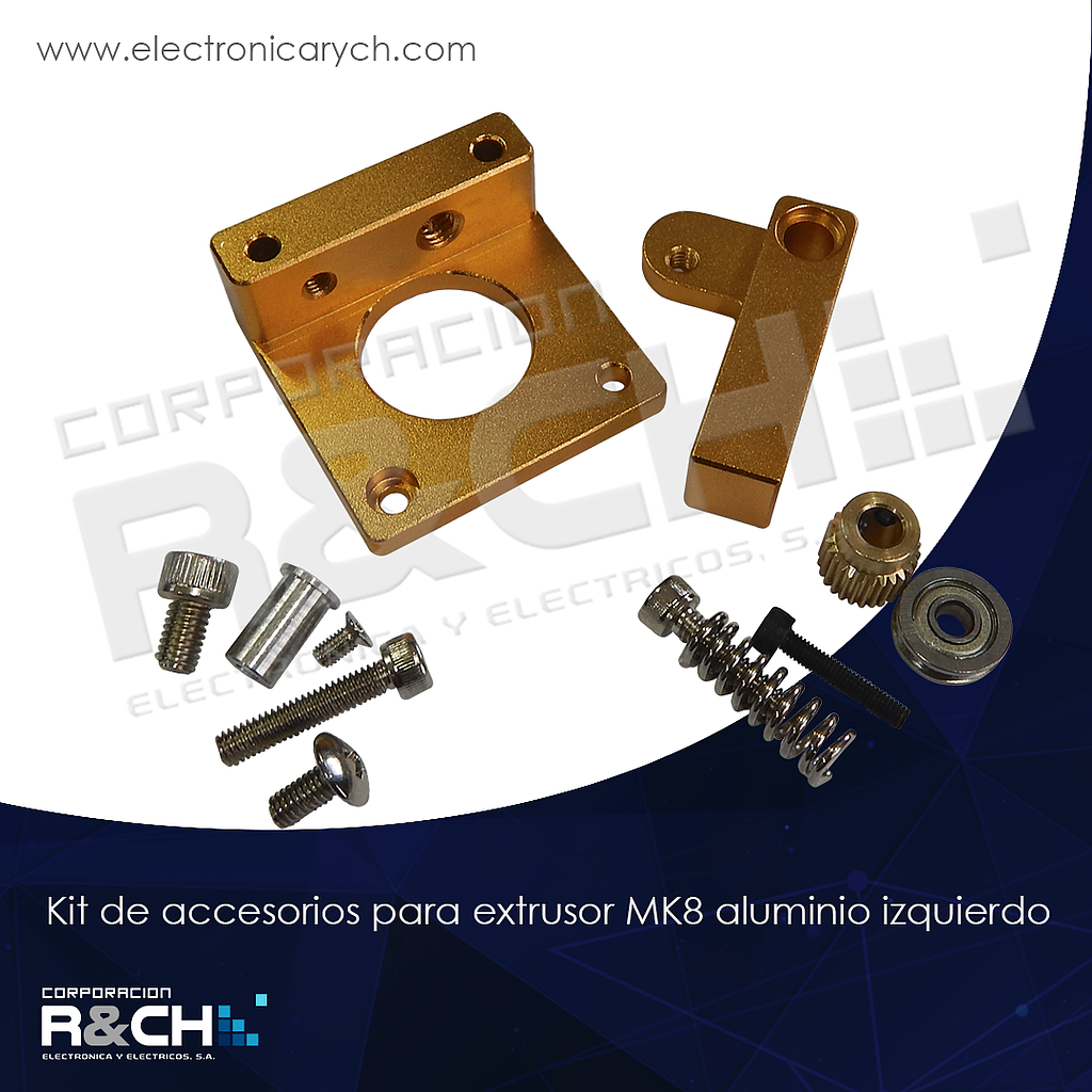IP-3D703 kit de accesorios para extrusor MK8 aluminio izquierdo