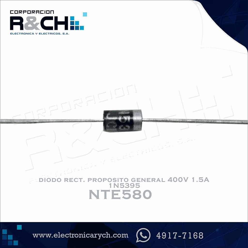 NTE580 diodo rect. proposito general 400V 1.5A 1N5395