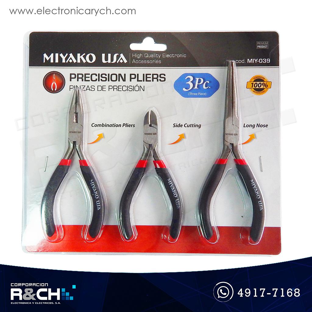 MY-039 Juego de pinzas de precisión tres unidades Miyako