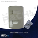 BT-1200 switch doble marfil PROTOL