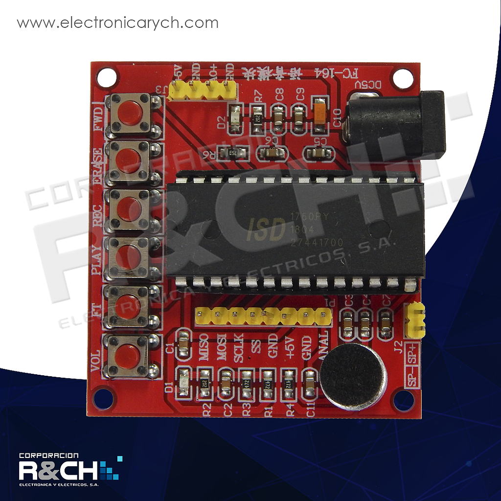 MD-ISD1700 módulo grabador de voz serie ISD1760