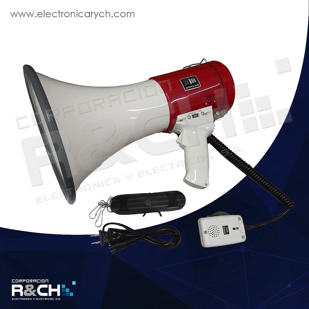 SK-56UB-RB megafono 50W max con microfono