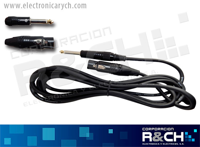 VZ-M18-10FT etension jack canon XLR a plug canon 10' 3 m