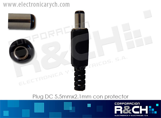 P-237A plug DC 5.5mmx2.1mm con protector
