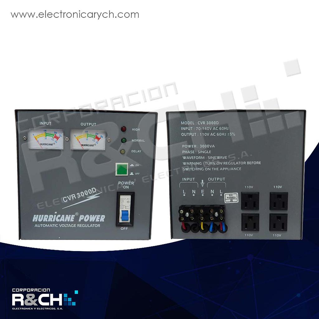 CVR-3000D regulador automatico de voltaje 3000W