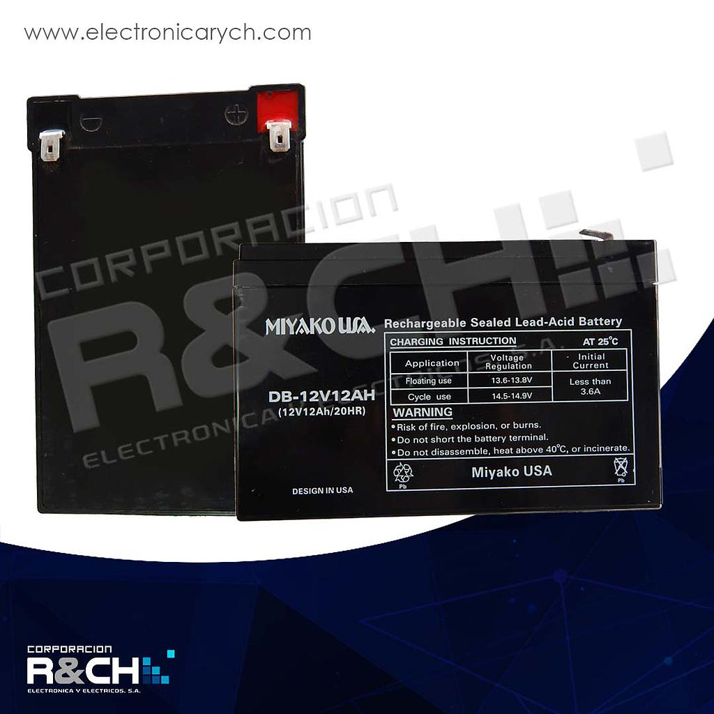 DB-12V12AH bateria sellada acido-plomo 12AH