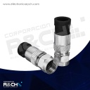 F-74HQ conector coaxial a presion RG6 laton HQ