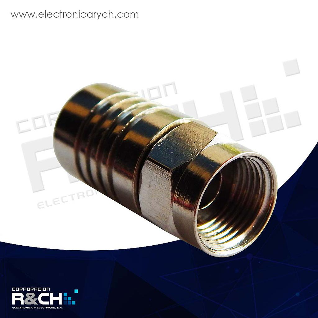 F-75 conector coaxial RG-6 con diseño para sujecion de cable