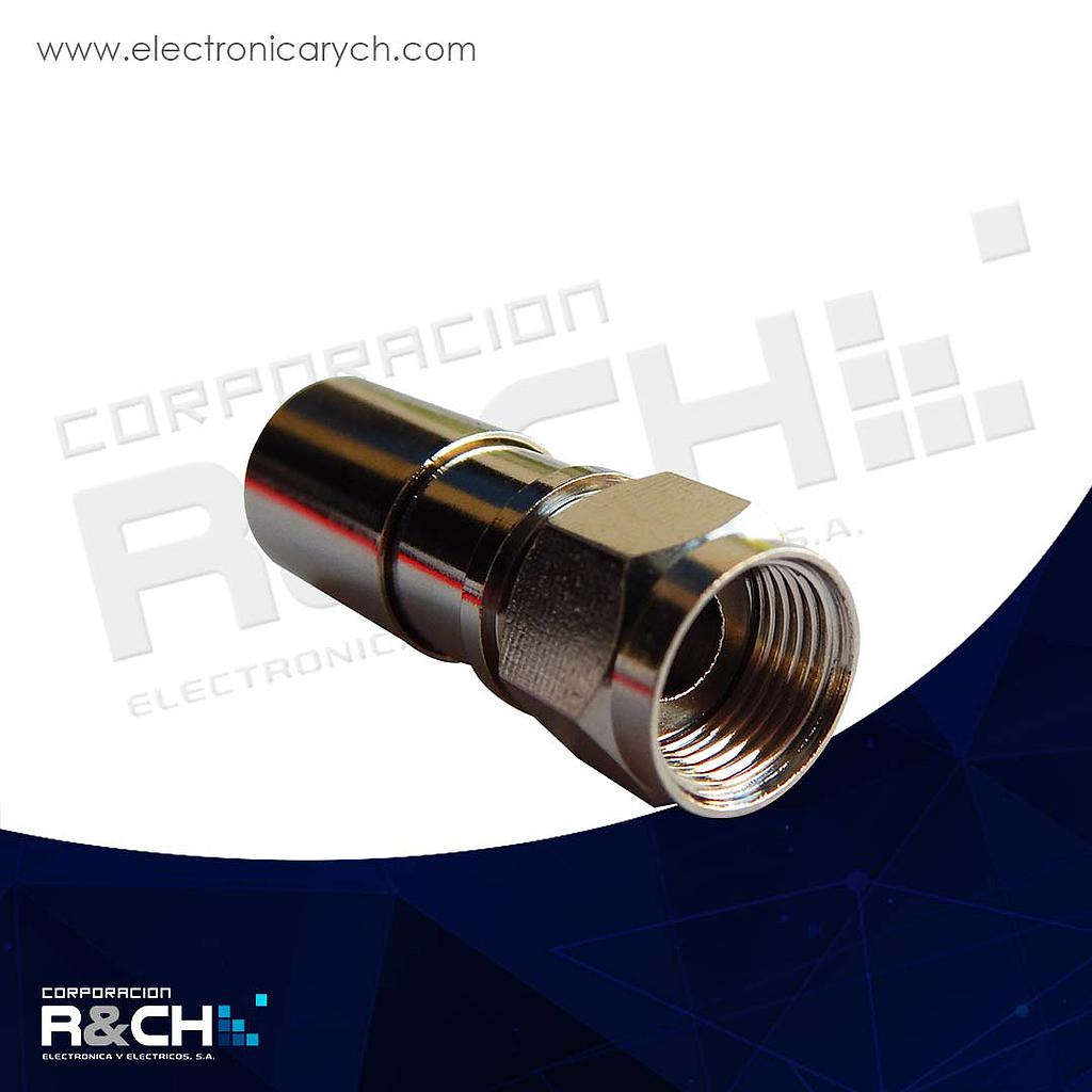 F-78 conector coaxial RG-6 a presion para intemperie
