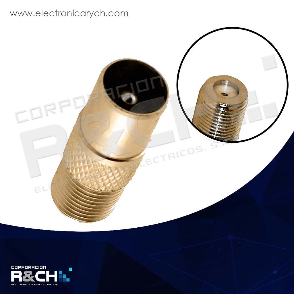 F-88 adaptador hembra coaxial a "Pal" plug