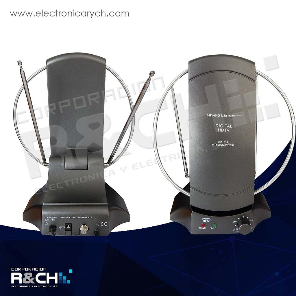 KF-4000 antena para interior soporta HDTV 1080p UHF-VHF