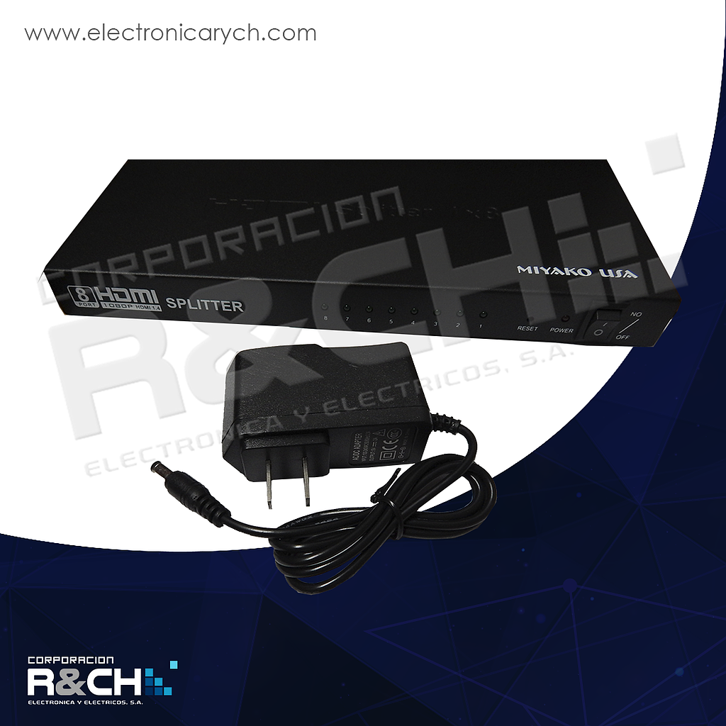 M-275 splitter HDMI uno a ocho HDMI Full HD 1080