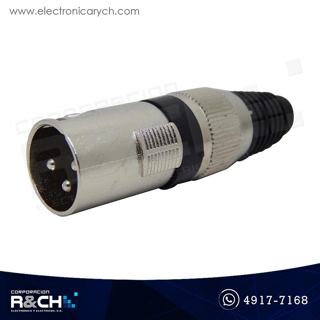 M-62BK Conector XLR macho negro 3 pin