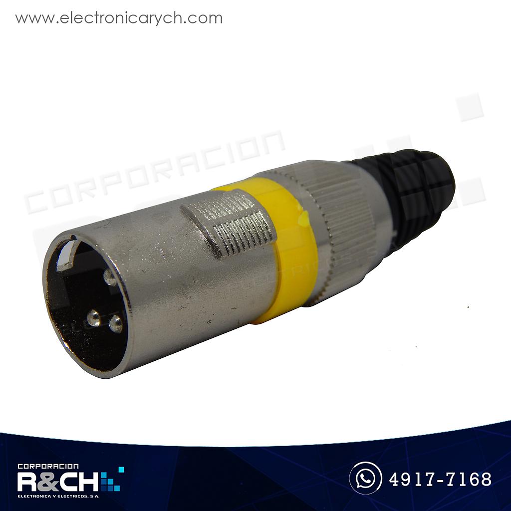 M-62Y Conector XLR macho amarillo 3 pin