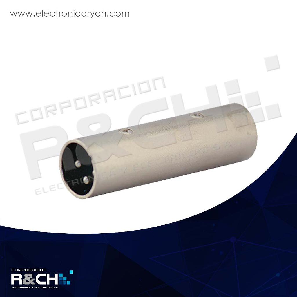 M-68 conector XLR union macho a macho 3 pin
