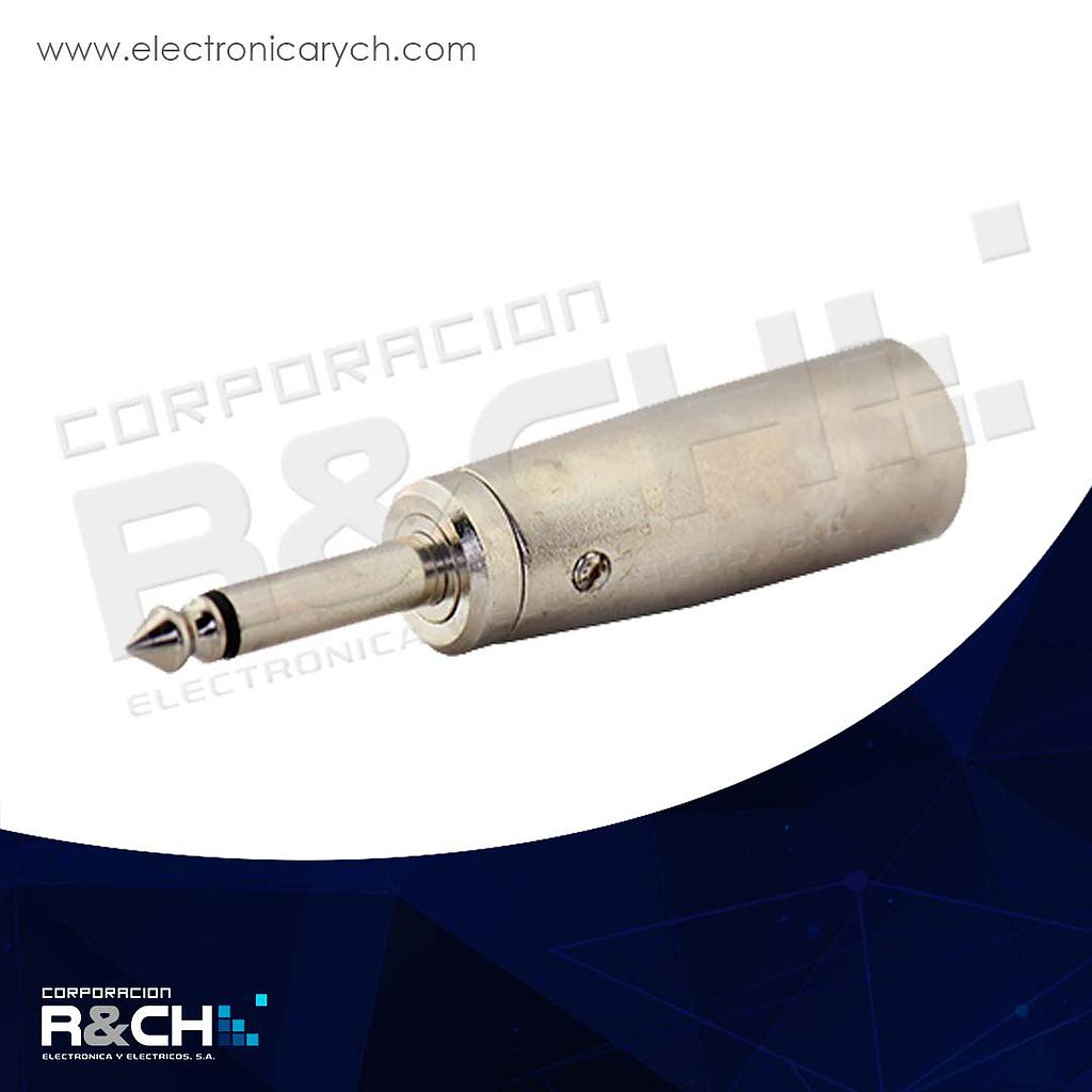 M-69 adaptador XLR macho a plug 1/4" mono