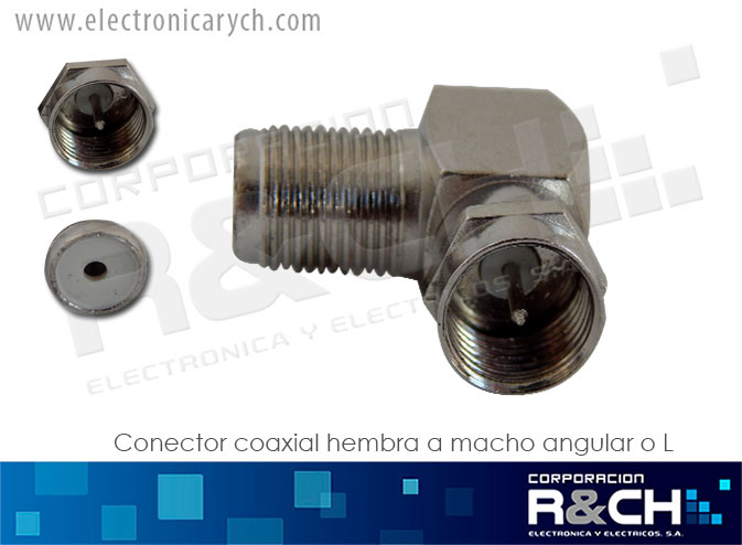 MF-18 conector coaxial hembra a macho angular o L