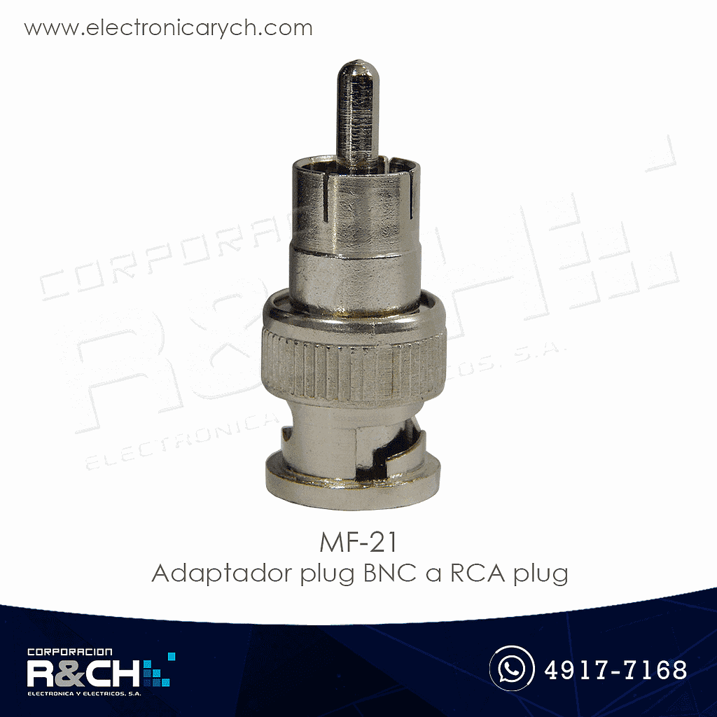 MF-21 Adaptador plug BNC a RCA plug